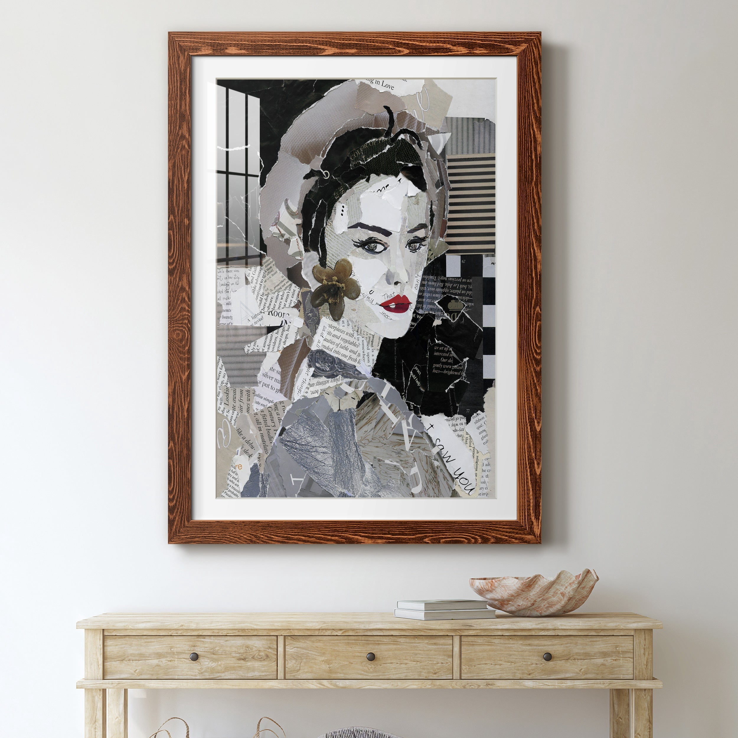 Runway Pause - Premium Framed Print - Distressed Barnwood Frame - Ready to Hang