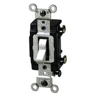 Leviton 5501-LHW 15 Amp Single-Pole Toggle Switch Commercial - White