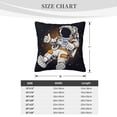 thumbnail image 4 of ZICANCN Cartoon Galaxy Space Astronaut Throw Pillow Covers, Bed Couch Sofa Knit Decorative Pillow Covers for Living Room Farmhouse, 24"x24", 4 of 8