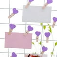 thumbnail image 6 of 10 PCS Heart Wooden Clothespins, Pink Mini Clothespins Photo Clips Small Decorative Wood Peg Pin Craft Clips for Wedding Party Hanging Pictures Postcard Display, 6 of 6