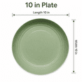 thumbnail image 2 of 10 Inch Wheat Straw Dinner Plates, Set of 8 Unbreakable Plates, Microwave & Dishwasher Safe, Lightweight Modern Tableware, Reusable Dinner Plates for Kitchen Daily Use(Green), 2 of 8