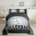 thumbnail image 2 of jejeloiu Volleyball Sport Full Size Comforter Sets,Ball Gamer Game Bedding Comforter Set,White Gray Bedding Sets For Boys Teens,Super Cozy Room Decor,3 Pieces, 2 of 8