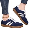 thumbnail image 3 of Sewkxo Women's Fashion Sneakers Comfortable Walking Shoes Casual Lace-Up Non Slip Sneakers,Blue 40, 3 of 4