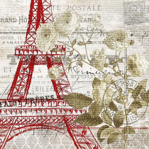 Paris Script Series 4 Poster Print by Allen Kimberly