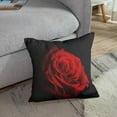 thumbnail image 6 of Throw Pillow Covers Home Decor Set of 4 Pillow Cases Decorative 20 x 20 Inches Cushion Couch Sofa Pillowcases Red Rose Black Beauty Bloom, 6 of 6