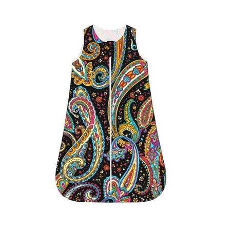 

Cauagu Watercolor Romantic Paisley for Infant Wearable Blanket Unisex Girl Boy Swaddle Transition Sack - Newborn Essentials Sleep Clothes-Medium