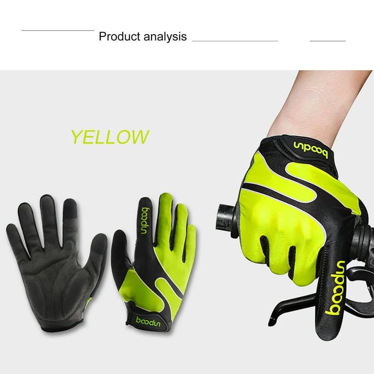TIHLMK Cycling Gloves Shock Absorbing Mountain Bike Gloves With Touchscreen Function
