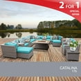 thumbnail image 2 of Catalina 17 Piece Outdoor Wicker Patio Furniture Set 17b, 2 of 6