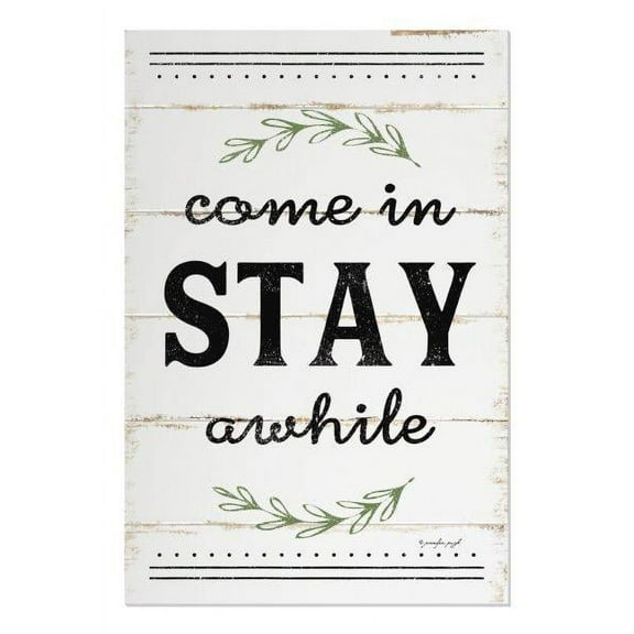 Come In Stay Awhile Shiplap Style Wood Sign 12x18