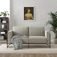 thumbnail image 2 of Novogratz Kelly Industrial Modern 72" Sofa with Metal Base, Beige, 2 of 9