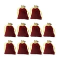 thumbnail image 3 of 10pcs Drawstring Bag Pouches Storage Bag Cloth Organizer Gift Bags for Jewelry Small Gift (Dark Red), 3 of 8