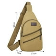 thumbnail image 2 of MUSOIE Canvas Sling Bag Crossbody Travel Backpack for Women Men Casual Outdoor Hiking Chest Bag, 2 of 5