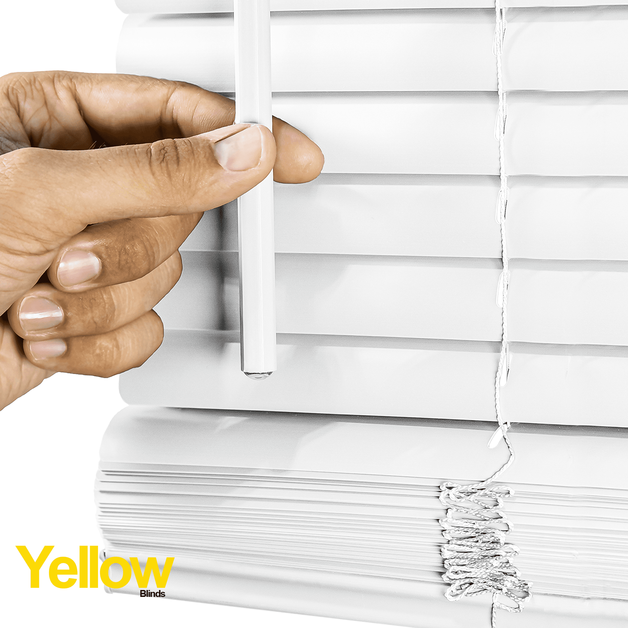 Grand White 66 in. W X 72 in. H Cordless Light Filtering Vinyl Mini Window Blinds with 1 in. Slats