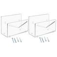 thumbnail image 4 of 2 soportes de acrílico para correo, transparentes, para montaje en pared o escritorio, organizador de correo para oficina, soporte para cartas y clasificador de correo de oficina., 4 of 6
