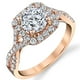 thumbnail image 1 of JeenMata Anillo de Compromiso de 4 Puntas con Diamantes de Talla Princesa con Detalles Pavé en Oro Negro de 10 K, 1 of 6