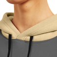 thumbnail image 3 of ICHUANYI Liquidación Suéter de cuello de color sólido para mujer con bolsillo con capucha y suéter de manga larga ICHUANYI WER202308172372, 3 of 5