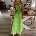 thumbnail image 2 of Vestidos de Verano con Cuello en V para las Mujeres 2025 Imprimir Vestido de Cuello Redondo sin Mangas Vestidos Largos Casuales, Ligeros Y de Moda, 2 of 6