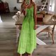 thumbnail image 2 of Vestidos de Verano con Cuello en V para las Mujeres 2025 Imprimir Vestido de Cuello Redondo sin Mangas Vestidos Largos Casuales, Ligeros Y de Moda, 2 of 6