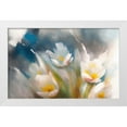 thumbnail image 2 of Stephen Chambers 14x10 White Modern Wood Framed Wall Art Titled - Tulips 2, 2 of 6