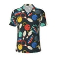 thumbnail image 2 of Daiia Bowling Ball Pattern Men’s Polo Shirts,Solid Deck Shirt,Classic Fit, Breathable Cotton Polo for Casual and Sport Wear-4X-Large, 2 of 7