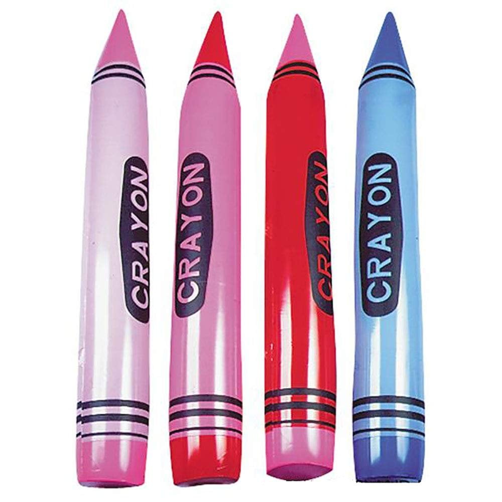 Kicko 24" Inflatable Crayons 12 Pieces of Assorted Jumbo Colored