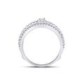 thumbnail image 4 of 14kt White Gold Womens Baguette Diamond Wrap Ring Guard Enhancer 3/4 Cttw, 4 of 4
