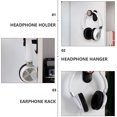 thumbnail image 3 of Wall Mount Headphone Holder Headset Hook Retractable Headphone Holder Rack, 3 of 8