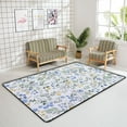 thumbnail image 4 of SKYSONIC Area Rug Meadow Small Flowers Leaves Nursery Rug Floor Mat Kids Playing Mat for Living Room Bedroom, 72x48 in, 4 of 6