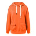 thumbnail image 4 of Vedolay Womens Plus Activewear Fashion Zip Up Velour Tracksuits Long Sleeve Sweatshirt Clothes for Women Orange,S, 4 of 5