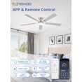 thumbnail image 2 of Ventilador de techo ZMISHIBO 152 cm LED 20W con control remoto y por app, 2 of 9