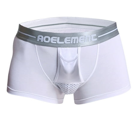 

DNDKILG Pouch Comfort Underwear for Men Soft Male Trunks Stretch Breathable Briefs White 3XL