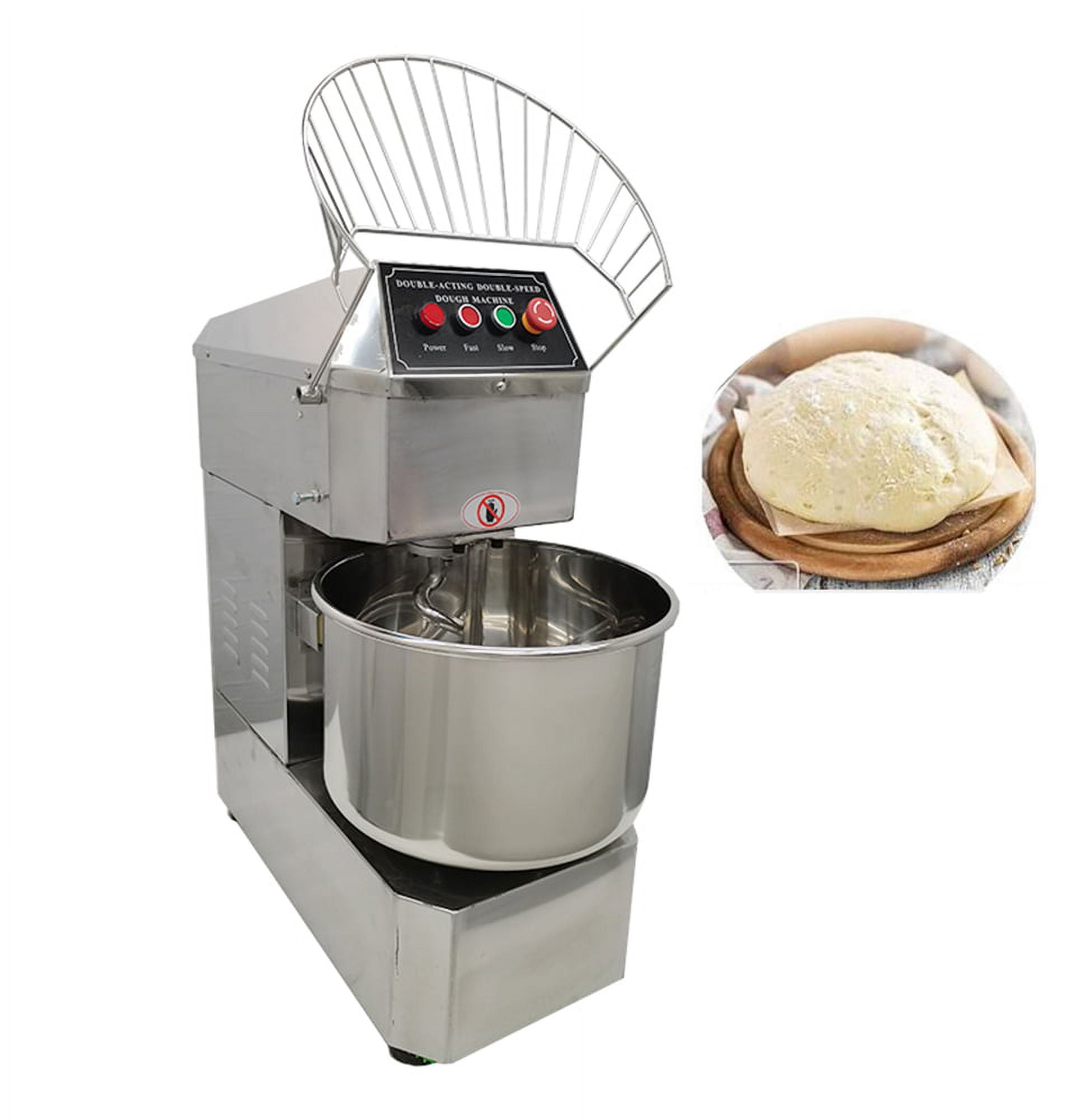 Techtongda 30QT Electric Commercial Spiral Dough Mixer Stand Mixer Kneading Flour Mixer Double Action Double Speed