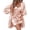 Pastel Pink, variant on Ekouaer Womens Silk Robe Set 2-Piece Satin Bathrobe V-neck Bridal Party Robe