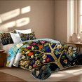 thumbnail image 2 of Davulos Quilts King Size, 3 Pieces Soft Quilt Bedding Set Floral King Bedspread for Modern Bedroom,Lightweight Coverlet with 2 Pillow Shams, 110x96 Inch, 2 of 8