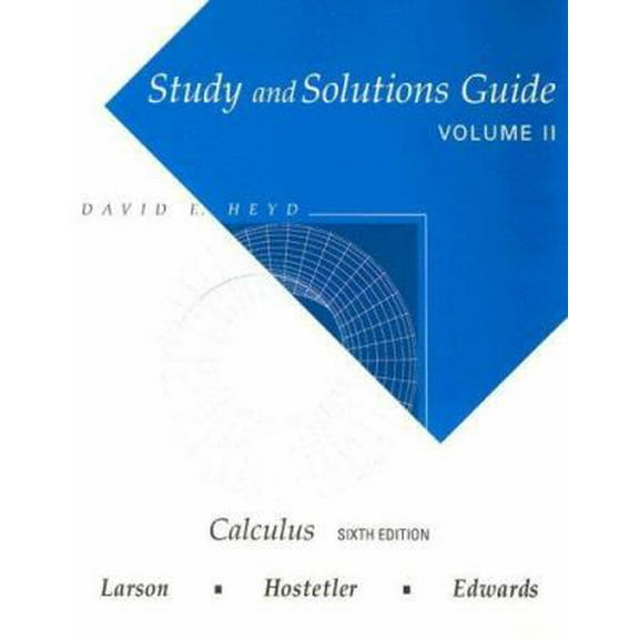 Pre-Owned Study and Solutions Guide for Calculus, Vol. 2 (Paperback) 0395887682 9780395887684