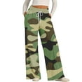 thumbnail image 3 of Pants For Women Summer High Waist Camouflage Camo Wide Leg Athletic Sweat Trousers Camouflage Comfy Vacation Pant L, 3 of 3