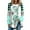 Green, variant on Womens Long Sleeve T Shirts Christmas Tops Printed Plus Size Tunic Crew Neck Comfy Elastic Santa Xmas Tees Blouses