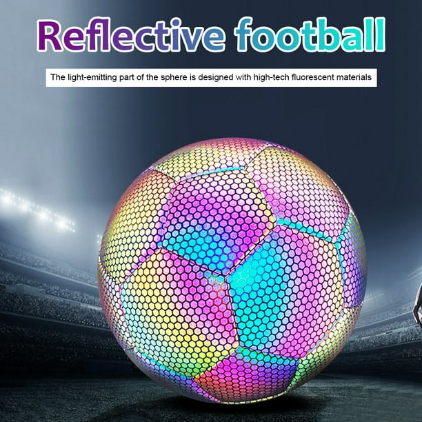 Ballon de football brillant dans le noir Taille 4 5, ballon lumineux pour  les jeux de nuit et l'entraînement
