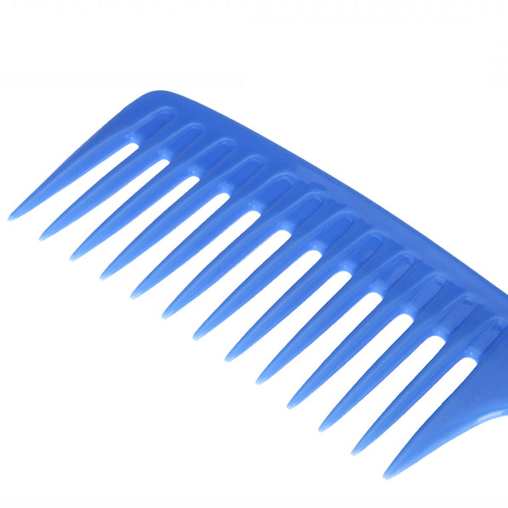 Wet Haircut Hair Comb Hairdressing Plastic Detangler Handle Widetooth
