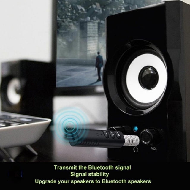 Adaptador Bluetooth 5.0 de Audio Inalámbrico con Lmada para Sistema de Estéreos, Teléfono para Coche Negro Macarena Receptor de coche