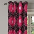 thumbnail image 3 of Ambesonne Purple Mandala Grommet Curtain, Psychedelic Ethnic, 50" x 63", Maroon Hot Pink, 3 of 6