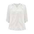 thumbnail image 4 of Blusa con cuello alto y estampado floral para mujer - Poliéster, corte holgado - Casual de primavera/verano - S-XXL, 4 of 5