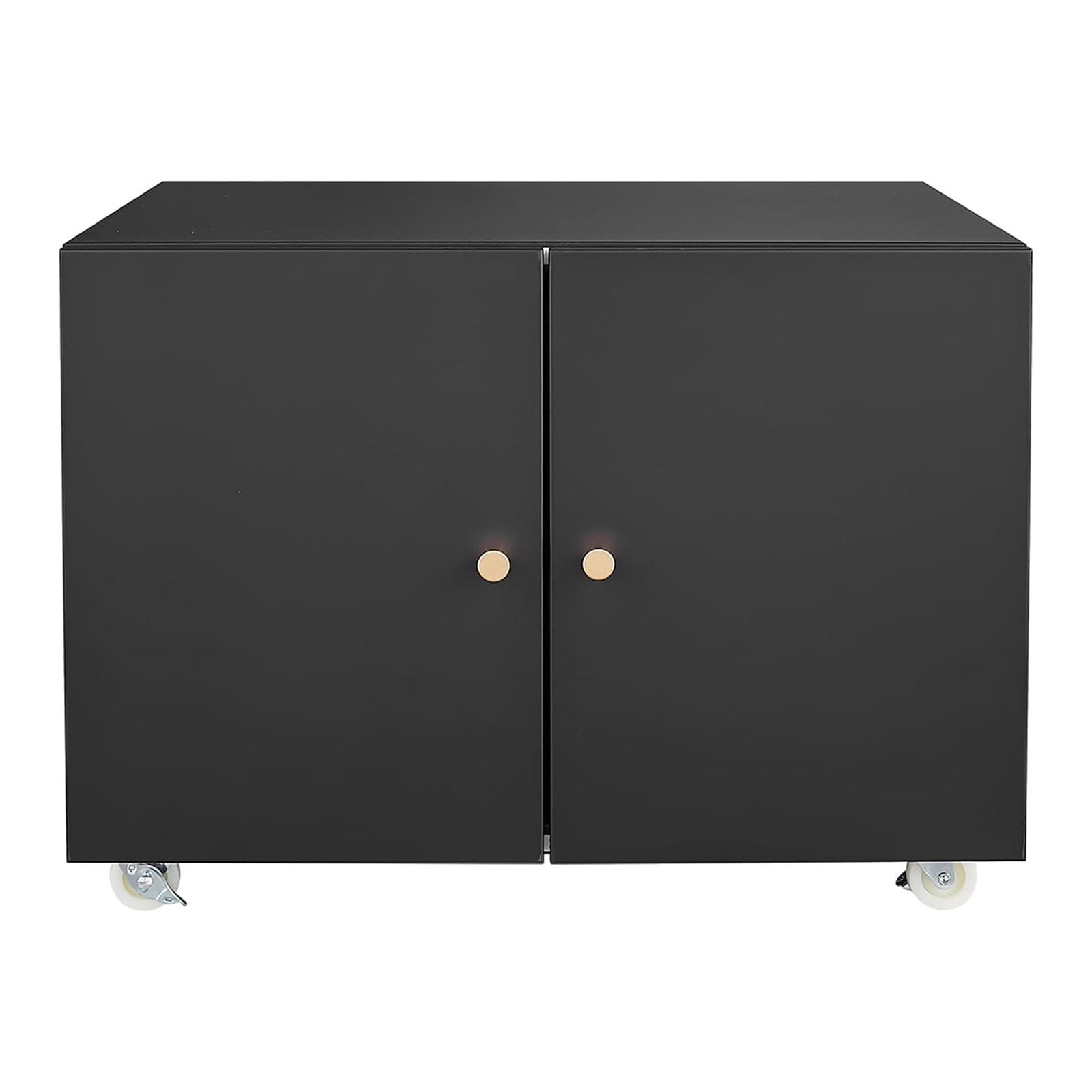 Juiluna Mobile Copier Cabinet 2-door Steel Rolling Printer Stand With Storage Metal File Cabinet With 360 Degree Rotation Wheels For Office
