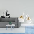 thumbnail image 2 of Estatua de reno,Estatua de reno negro,decoración del hogar,arte y artesanía,Figura de ciervo de resina coleccionable,regalo para balcón,estatua de cisne,Estatuas y figuritas de cisne de, 2 of 8