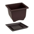 thumbnail image 4 of Training Pots with Tray flower pots Durable Bonsai Training Pots Plant Container Portable Outside for Office Home Living Room Ornament Square Deep S, 4 of 7