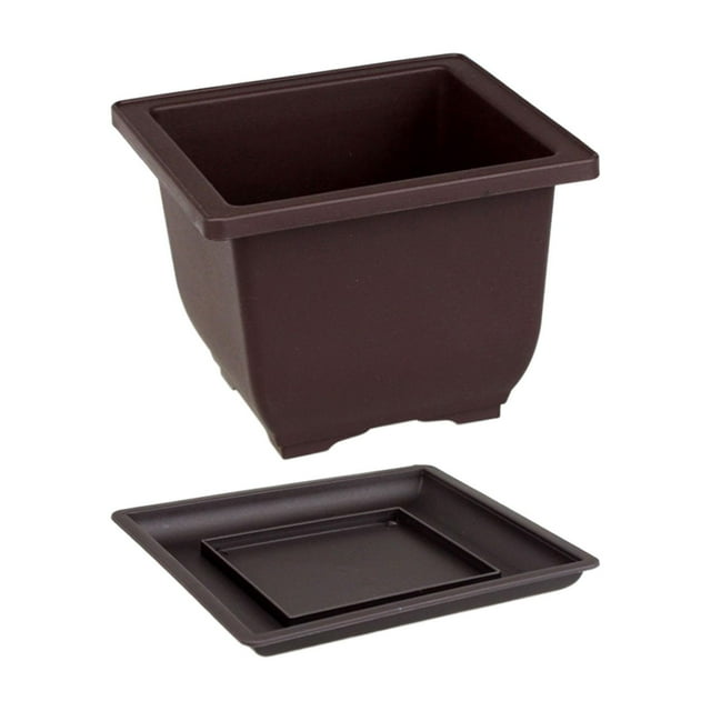 Yingyy Training Pots with Tray Modern Sturdy Practical Portable quality pp material,which for Yard Patio Square Deep S