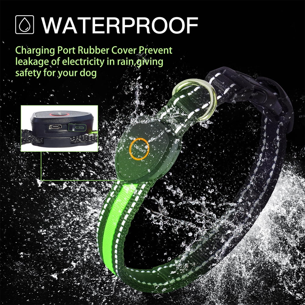 Kadyn LED Light Up Dog Collar, Dog Collar, Glowing Night Walking Light Dog Collar for Pet Night Walking – Rechargeable Dog Necklace– Weatherproof Puppy Collar, L Red Kadyn LED Light Up Dog Collar, Dog Collar, Glowing Night Walking Light Dog Collar for Pet Night Walking – Rechargeable Dog Necklace– Weatherproof Puppy Collar, L Red