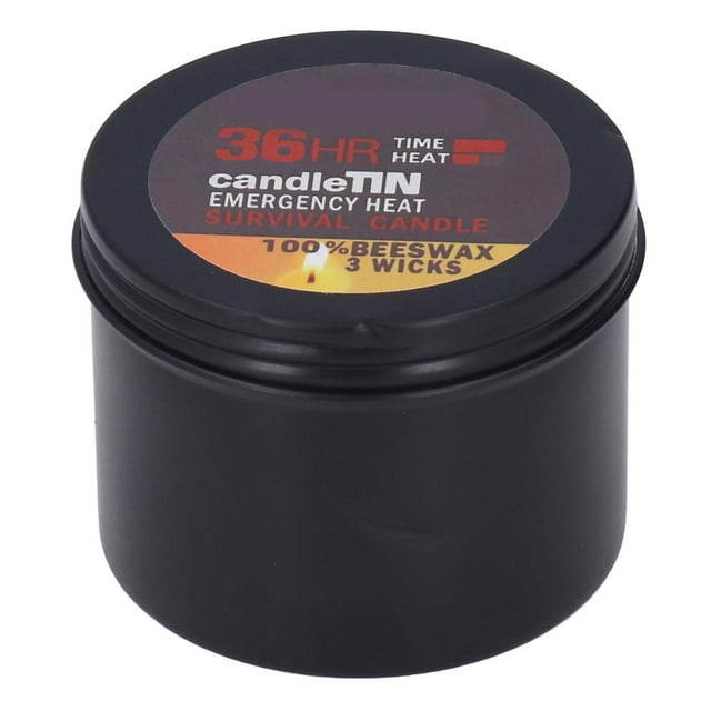 Bougie de survie 3 mèches, 36 heures de combustion, arôme naturel doux, bougie d'urgence portable largement utilisée pour la maison et l'extérieur