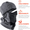 thumbnail image 3 of Balaclava Ski Mask Winter Fleece Thermal Face Cover for Men Women Breathable Skiing Motorcycle & Snowboarding, Gray, Large, 3 of 7