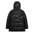 thumbnail image 3 of LONDON FOG Girls Heavyweight Hooded Winter Jacket Full Zip, Black, 4, 3 of 4